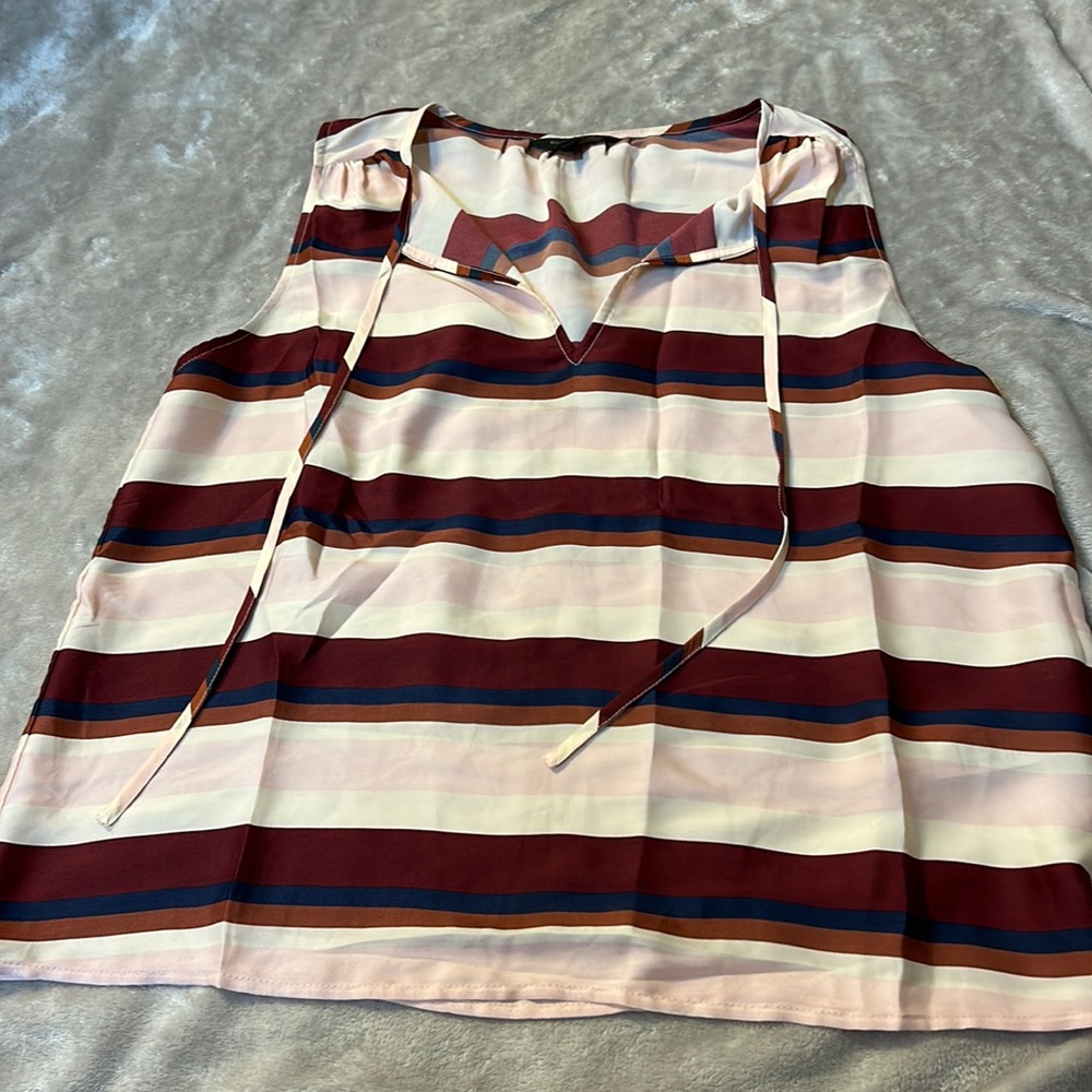Banana republic striped sleeveless blouse